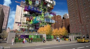 Hive-Inn City Farm Vegetable stand in New York City, By http://www.ovastudio.com