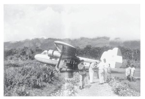 De eerste landing van de Twin Pioneer